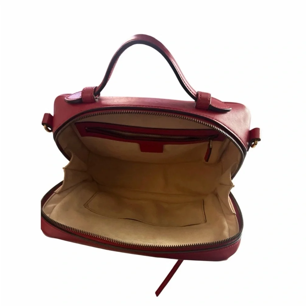 Gucci Red Quilted GG Shoulder Bag with Gold Hardware - Picture 10 of 15